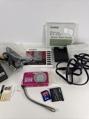 CASIO EXILIM EX-Z80 8.1MP Digital Camera- Hot Pink - MINT | eBay