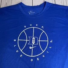 Nike Duke Blue Devils Basketball Graphic T Shirt Mens 2XL Short Sleeve Tee