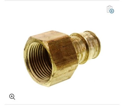Uponor Q5571515 ProPEX Brass Adapter, 1-1/2 IN, PEX X FNPT