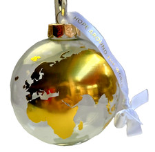 Joel Osteen Earth Globe Ornament 4in Hand Blo...