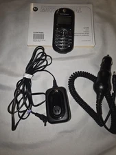 Motorola C139 Cellular Phone W/ 2 Chargers And Manual Tested Working 