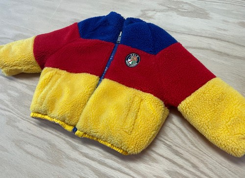 Vintage Jungen Polo Ralph Lauren Wende Fleece Mantel Jacke Größe 3T ColorBlock - Bild 8 von 22