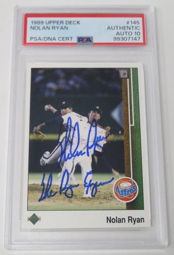 Nolan Ryan ASTROS HOF Signed Autograph 1989 Upper Deck Card # 145 PSA 10 Auto