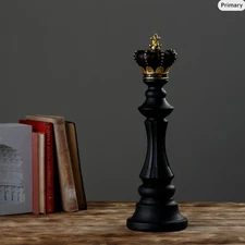 King Chess Piece Statue - Modern Decorative Chess Game Sculpture For Home Decor