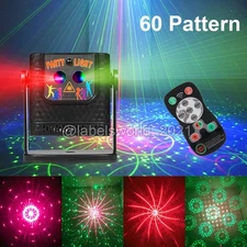 60 Pattern Party Stage Light Laser Projector LED RGB KTV DJ Disco Show Lighting