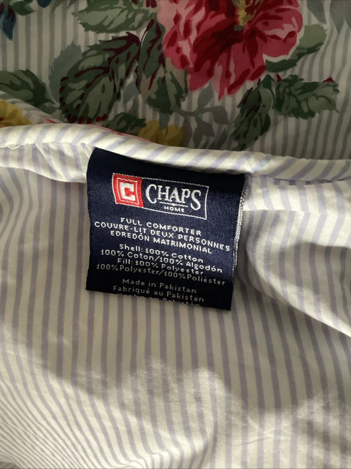 CHAPS Ralph Lauren Nantucket Garden FULL  Comforter + Bed Skirt EUC - Image 3 of 3