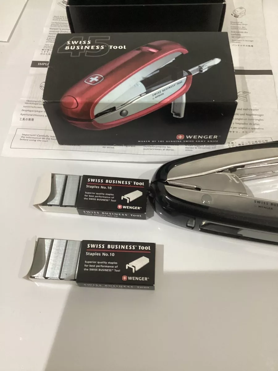 Wenger victorinox Swiss business stapler no 45 very rare in box original 2001