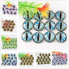 8-30mm 18Colors Glass Dragon Eye Cat Eye Evil Eye Cameo Cabochons 10/20/30/50PCS