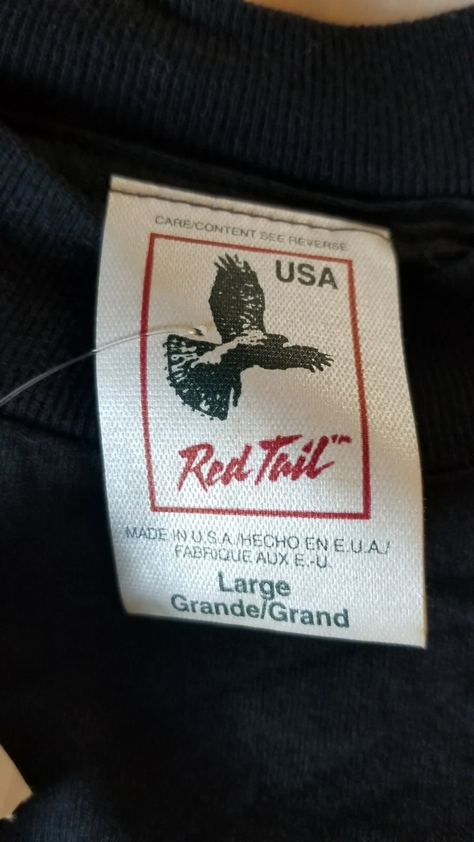 Vintage 90's Wildlife Forever Red Tail Wolf USA Made Single Stitched T-Shirt Lg