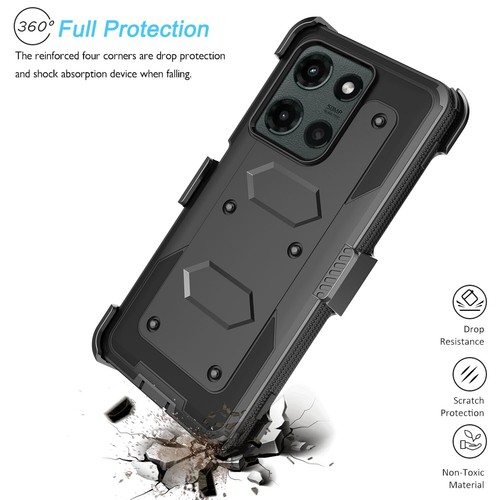 For Motorola Moto G 5G 2025 2024 Case Belt Clip Holster Cover + Screen Protector - Picture 6 of 40