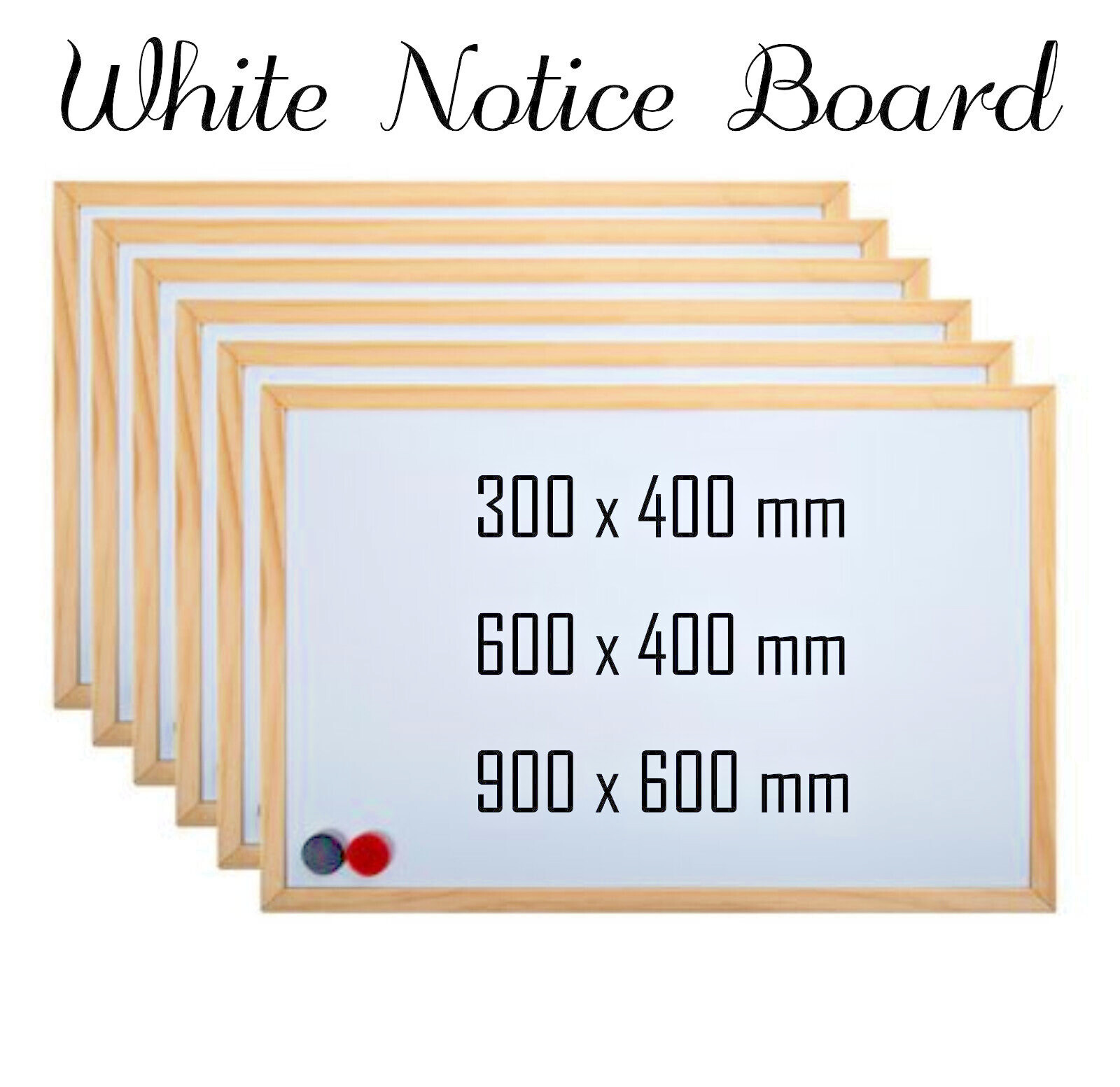 Whiteboard Dry Wipe Small Large Notice Boards Kitchen School