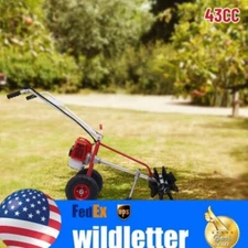 43CC 2-Stroke Artificial Grass Power Brush//Broom/Rake Grass Cleaner Sweeper