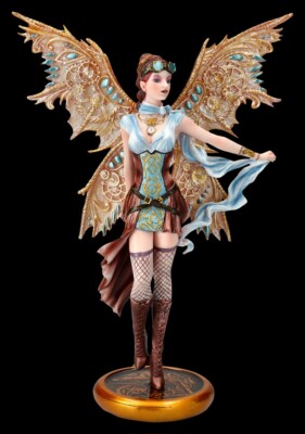 Elfen Figur - Steampunk Fairy Landora - Feen Statue Fantasy Deko