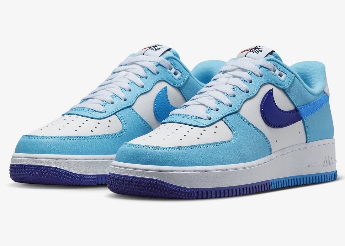 Nike Air Force 1 07 LV8 AF1 Split Light Photo Blue Men Casual Shoes  DZ2522-100