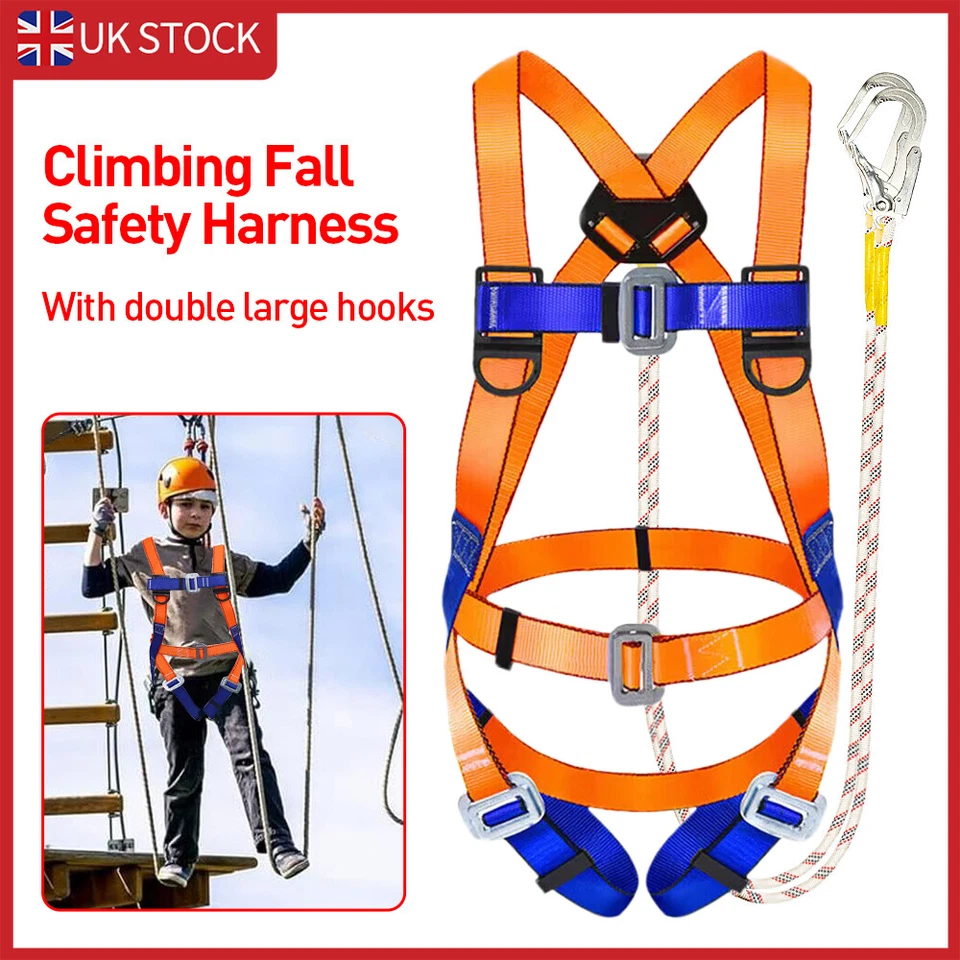 Heavy Duty Safety Harness Fall Arrest Mountaineering Protection Rescue Belt UK
