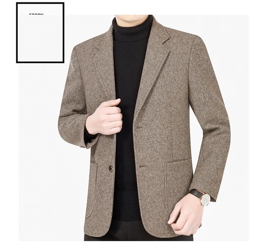 Men Work Blazer Jacket Business Formal Casual Button Slim Fit Suit Coat Tops - Picture 13 of 26