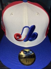 7 1/4 montreal expos off white 1982 all star game crystals icy blue fitted hat