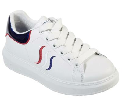 skechers white leather shoes