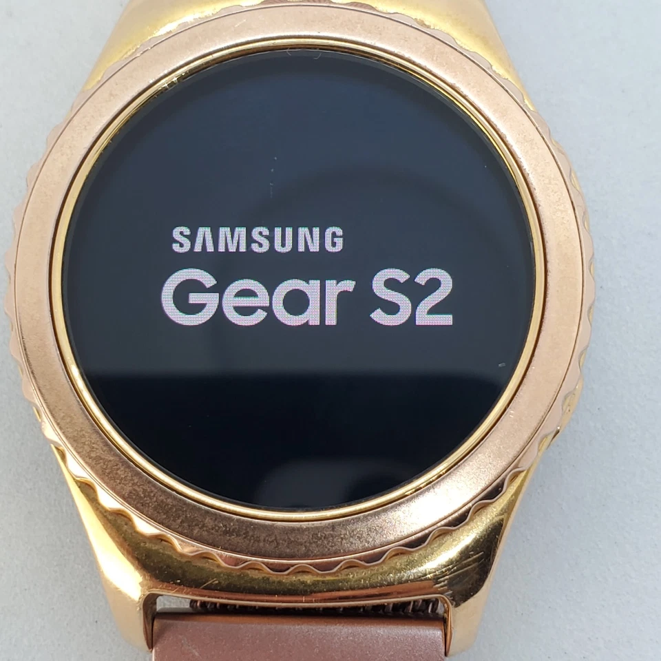 Samsung Galaxy Gear S2 40MM Rose Gold Case Rose Gold Milanese Band Working - Image 3 of 4