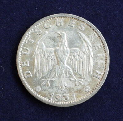 Rare Germany 1931 A 3 Mark Eagle Weimar Republic 1924 - 1938 Reichsmark KM 74