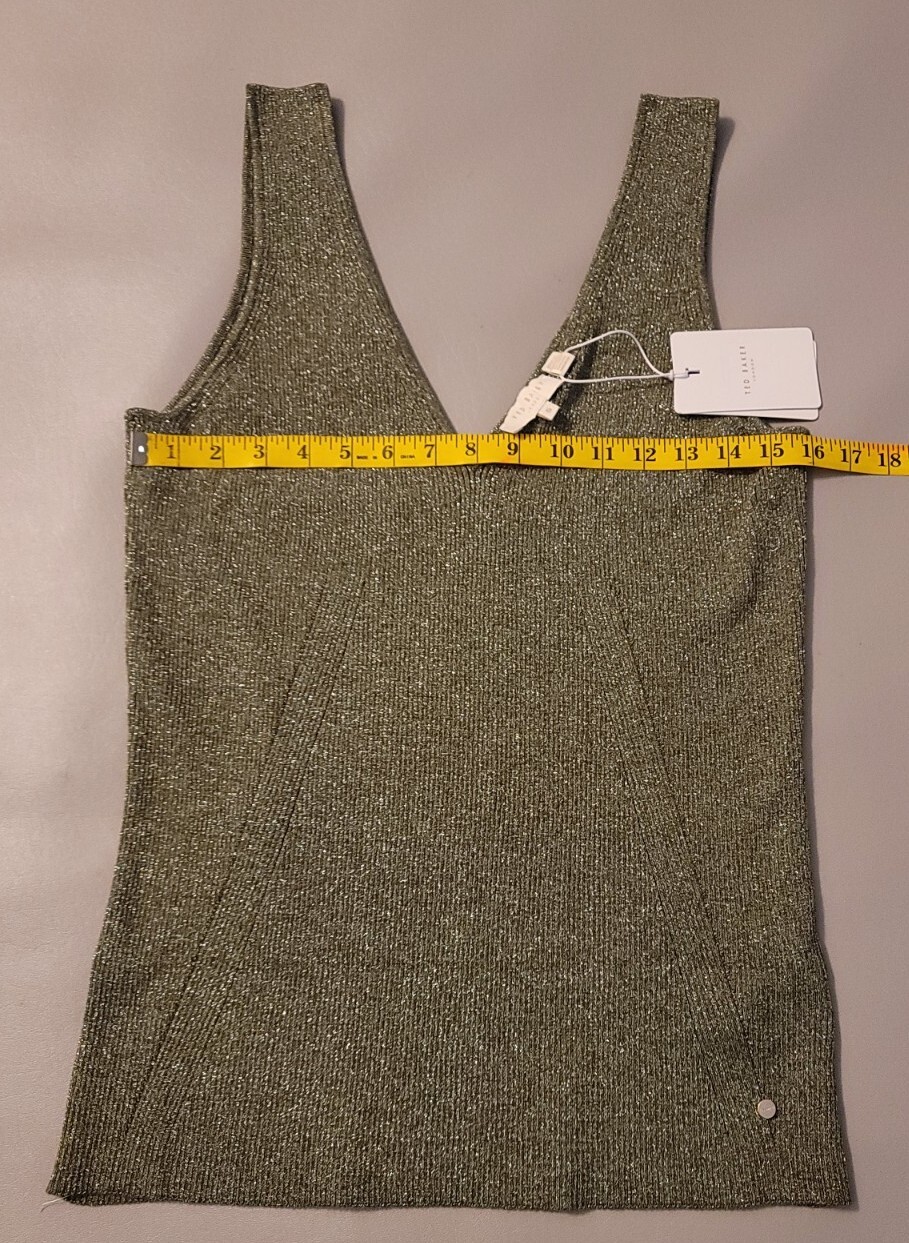 Ted Baker London Niyalia Metallic Tank Top Size 5 image 10