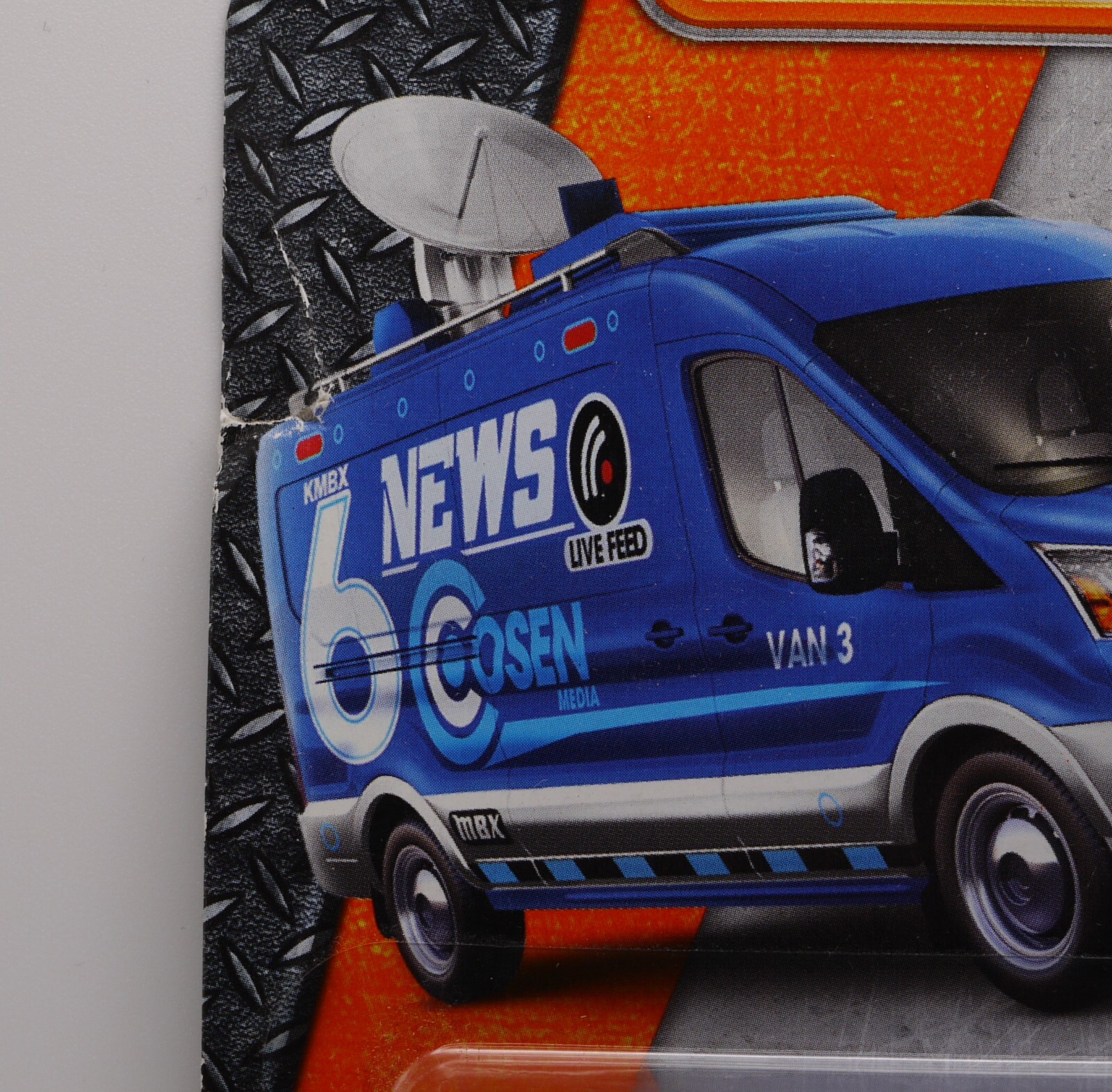 Matchbox '14 Ford Transit News Van Blue USA Long Card DVK28 2017 eBay