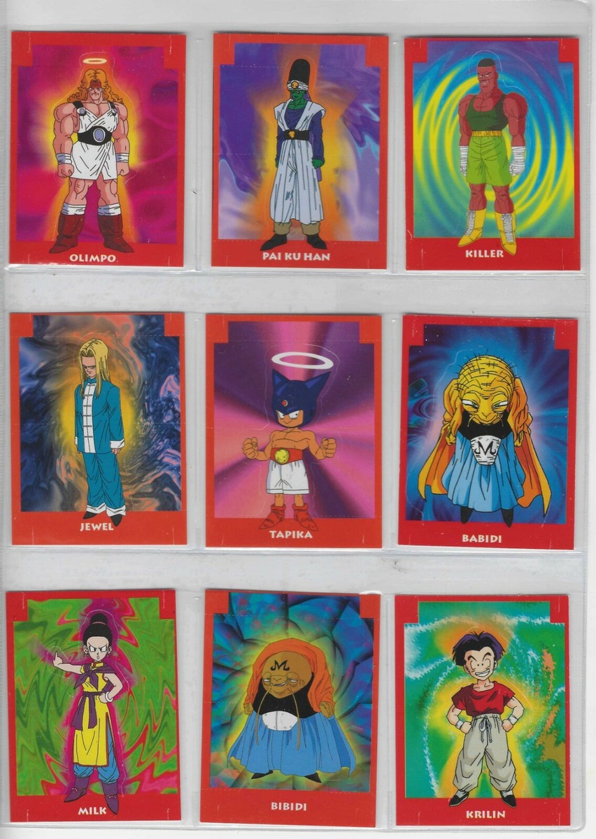 DRAGON BALL Z 5 Buildable Cards TCG Full Set 64/64 PERU 2000