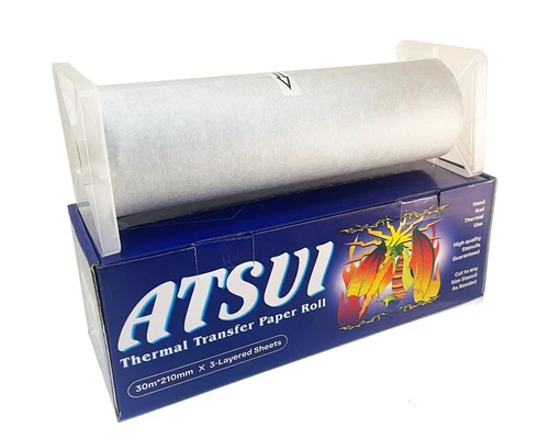 ATSUI Roll Thermal Copier Hand Use Tattoo Stencil Transfer Paper 8.5" x 100 ft - product listing photo