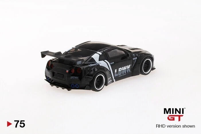 MINI GT 75 LB WORKS Nissan GT-R (R35) Black / Livery 2.0 MINI GT 75 LB WORKS Nissan GT-R (R35) Black / Livery 2.0