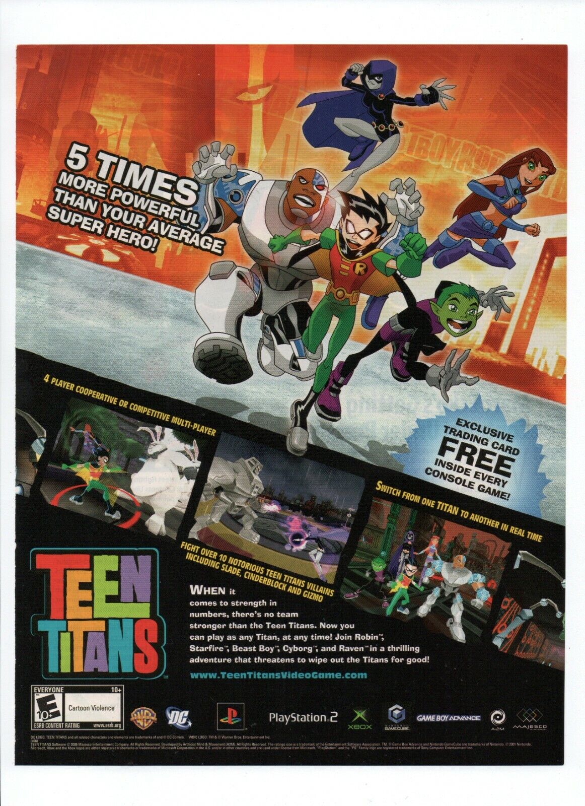 Teen Titans DC Comics PS2 XBOX Nintendo Game Cube GBA - 2006 Video Game Print Ad