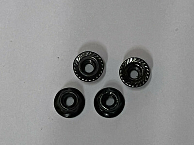 Reely Buzz 4x Radmuttern schwarz selbstsichernd mit Verzahnung & Gummi 1:10