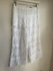 BARDOT White Lace Crochet Wide Leg Beach Pants Size 8