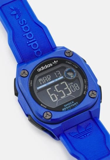 BNIB Adidas Originals Watch Digital Resin Blue Chrome City Tech Two RRP £99.99 - Image 2 of 4