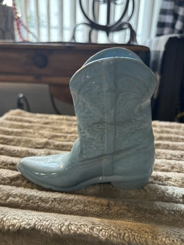 Frankoma Pottery 4 1/2" Boot Vase Model #134 Vintage Western Planter