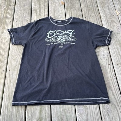 LSW 505 Skull Wings Shirt Black Size L Tattoo Grunge Graphic Tee 2008