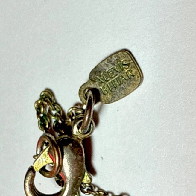 Collar Largo 100% Auténtico Alexis Bittar Acanalado Lucita Oro Tapa Pico Usado en Excelente Condición Foto 4 de 4