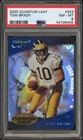 Quantum Leaf 2000 Football Tom Brady #343 Rookie Base PSA 8 Michigan Patriots