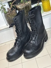 BILTRITE ANSI Z41.1-1991/75 Black Leather Combat Boots Steel Toe 8 1/2 New