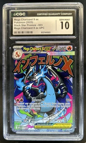 2025 Pokemon MEP Black Star Promos Mega Charizard X ex #023 CGC 10