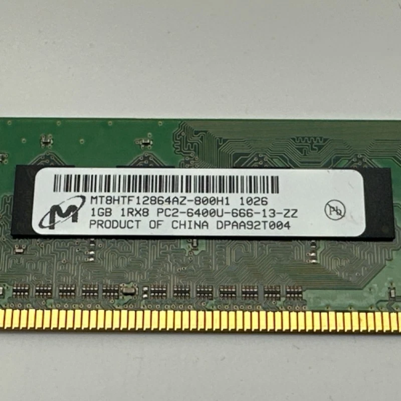Crucial 1GB 240-Pin PC2-6400 DDR2 800 Desktop Memory Module CT12864AA800.8FHZ - Image 2 of 3