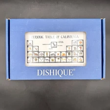 NEW Dishique Periodic Table Of CALIFORNIA 14 3/8" Ceramic Platter Rectangle
