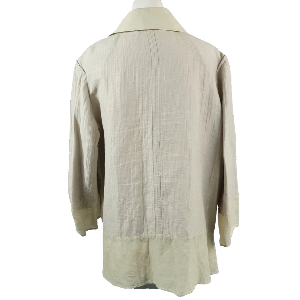 Blazer vintage Sonia Rykiel mistura de linho tamanho grande 40FR 10US - Imagem 3 de 4