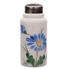 Victorian EAPG Buckeye Ring Neck Blue Daisy Cylinder Salt Shaker 3 3/4" Tall