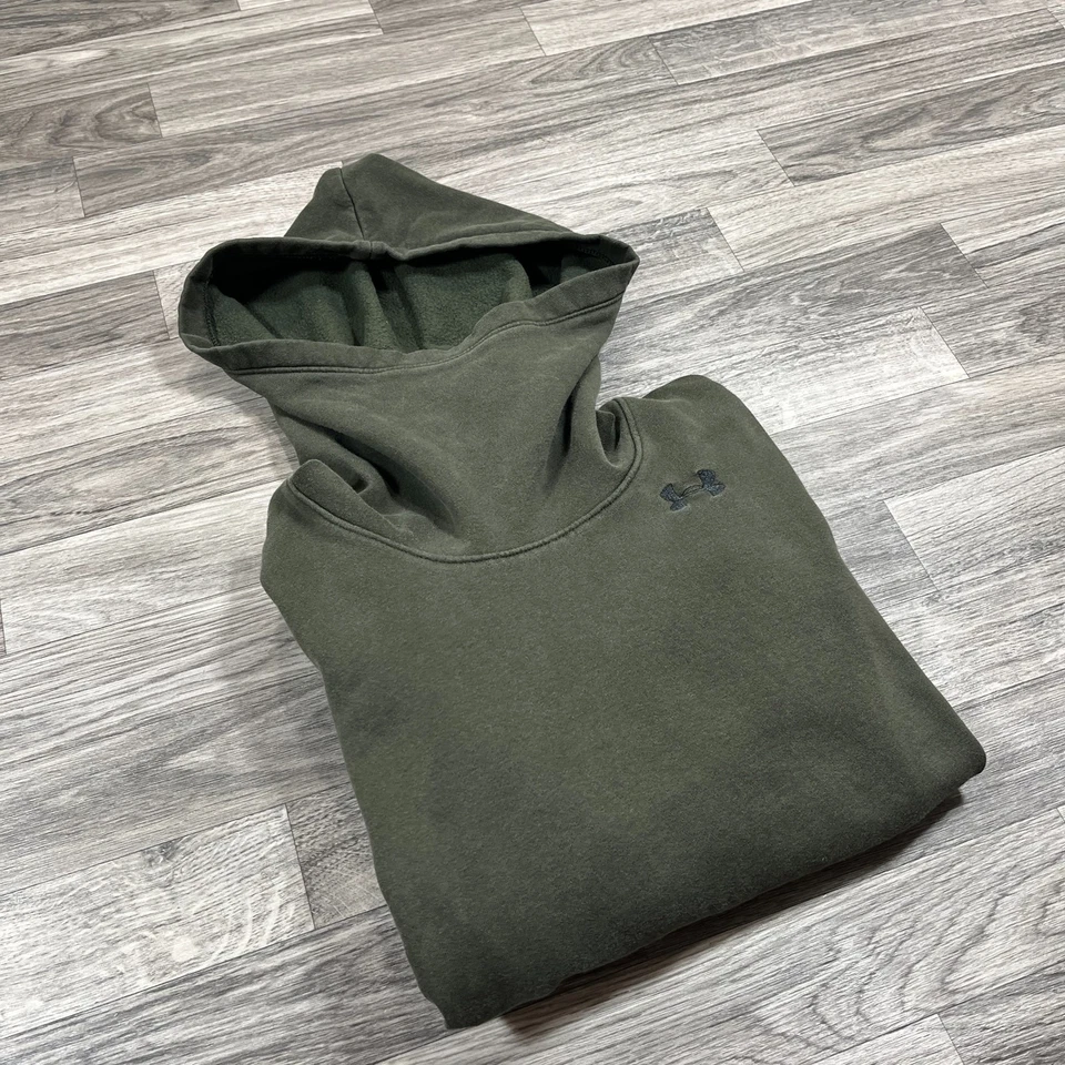 UNDER ARMOUR Pullover Long Sleeve Green Hooded Sweatshirt Hoodie Women's Size L - Image 4 of 4
