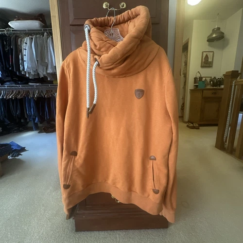 XXL Double Hooded Wanakome Orange Pullover Long Sleeved **flawed**