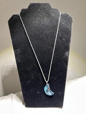 Swarovski Strass Multicolor Crystal Cresent Moon Pendant Necklace ~ 30% Lead