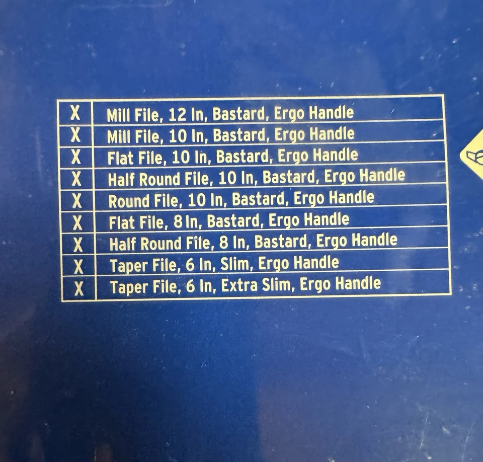Grainger Westward 1NFK8B General Purpose File Set Ergonomic 9 Pc NEW NEW NEW - Image 2 of 3