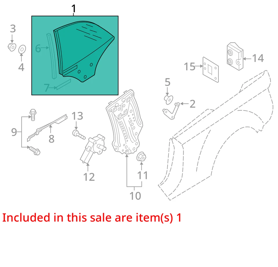 A5 Convertible Trasero Lh Driver Cuarto Ventana Vidrio OE Se Adapta a AUDI A5 2010-2017 Foto 4 de 4