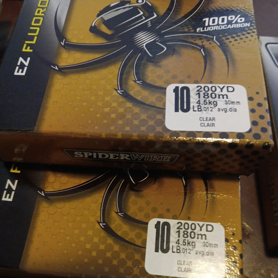 Araña Alambre Monofilamento Fluorocarbono Lote de 9 Surtido Nuevo en Caja Foto 3 de 4