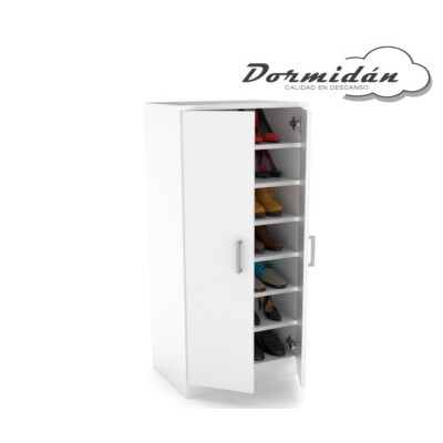 Armario zapatero 2 puertas, 7 estantes, gran capacidad, varios colores